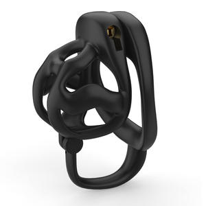 Un regalo <span class=keywords><strong>per</strong></span> se stessi gabbia di castità del pene maschile gabbia dispositivi di castità <span class=keywords><strong>per</strong></span> gli uomini gabbia del cazzo con uncinato anello del pene - Product Image 5