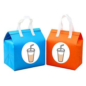 Custom Color Non Woven <b>Thermal</b> <b>Bag</b> Insulated Cooler Tote for Branding Promotion Grocery <b>Delivery</b> Large Orders - Product Image 1