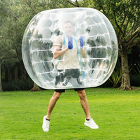 Jingyuqi — ballon pare-choc gonflable de 1.2, 1.5M et 0.8M, ballon de football à bulles, de 4 pieds/5 pieds, en PVC Transparent, naturelle