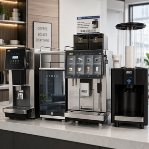 Estación de Café de Autoservicio Comercial con Máquina de Café, Refrigerador, Máquina de Hielo y Dispensador de Vasos - Product Image 3