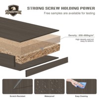 Panneau MDF mélaminé grain de bois naturel haute densité 18 mm, élégance haut de gamme, KindarMax KW076, ignifuge et résistant à l'humidité
