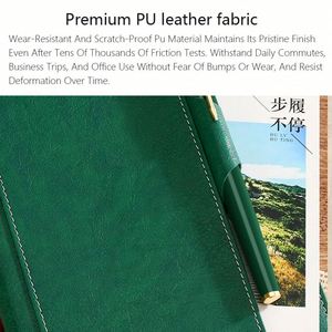 Office Notebook With Leather <b>A5</b> Sized Meeting <b>Notes</b> Customizable Business Advertising Journal Personalized Diary <b>Book</b> - Product Image 5