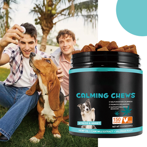 Masticables Calmantes Naturales y Orgánicos para Perros con Aceite de Cáñamo para el Alivio del Estrés y la Ansiedad, 150 Masticables Suaves con Sabor a Pollo para Todas las Razas, Premium - Product Image 3