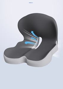 Memory Foam One-piece Seat Cushion Backrest Office Chair Cushion Massage Lumbar Support Pain Relief Breathable Car <b>Butt</b> <b>Pad</b> - Product Image 4