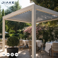 Pérgola para Comer al Aire Libre Jiake con Techo de Láminas Ajustables para Restaurante, Jardín, Patio, Villa, Pérgola de Aluminio CE SGS OEM/ODM