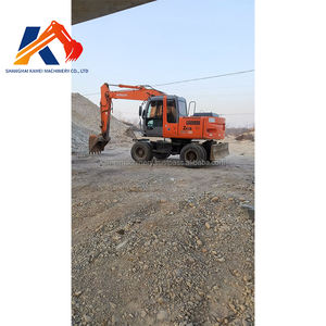 Excavadora usada ZX130W Japón Original bajas horas de trabajo buenas condiciones buen precio ZX 130W excavadoras de ruedas usadas a la venta - Product Image 1