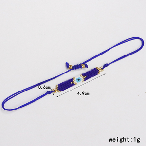 สร้อยข้อมือลูกปัดมิยูกิทำมือ - ลายตาแบบโบโฮ ปรับขนาดได้ด้วยเชือกดึง สำหรับผู้ชายและผู้หญิง - ผู้ค้าส่งเครื่องประดับ - Product Image 2