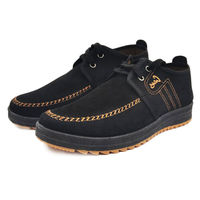 Chaussures plates décontractées pour hommes en gros, fabriquées en Chine, en toile et denim, légères et confortables