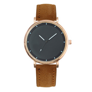 Venta caliente relojes para estudiantes al por mayor estilo minimalista correa de cuero reloj de cuarzo unisex - Product Image 5