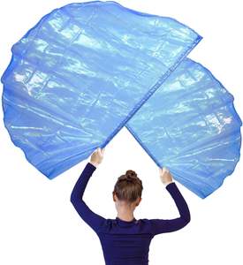 Bandera de adoración de semicírculo Bandera de danza de alabanza brillante Bandera de adoración Bandera de alabanza de brillo metálico - Product Image 3