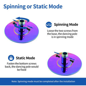 Pôle de <span class=keywords><strong>danse</strong></span> autoportant multicolores en gros avec hauteur réglable, fournitures professionnelles de pole dance pour les chaînes de clubs de fitness - Product Image 3