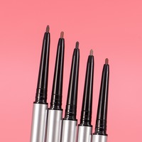 Crayon à sourcils à marque privée avec brosse, 5 teintes, imperméable, longue tenue, logo personnalisé, cosmétiques vegan en gros