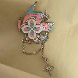 Broches de metal elegantes y modernos para mujer, insignias de esmalte con inicial, colgantes de moda para parejas de boda, regalo del 7 de marzo - Product Image 2