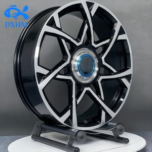 Rines Dub Floaters Nuevos, Pulidos, Forjados, de Aleación Negra Brillante, 18x8.5J 5x114.3 +<span class=keywords><strong>35</strong></span> CB73.1 5 Birlos, Diseño Geométrico de Radios Divididos - Product Image 3