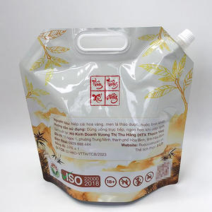 Pochette à bec verseur debout refermable en aluminium de 5 L personnalisée pour la vodka, la bière, le vin, le jus, l'eau minérale, les boissons énergisantes - Product Image 4