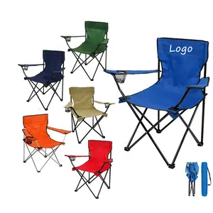 Conception de logo Vente directe d'usine Chaise de pêche pliable d'extérieur légère Chaise de camping Chaises de plage