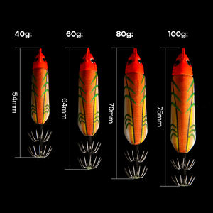 LETOYO 40g 60g 80g 100g Tête <span class=keywords><strong>de</strong></span> plomb pour crevettes lumineuses <span class=keywords><strong>de</strong></span> haute qualité Nouveaux gabarits pour la pêche au calmar en eau douce salée - Product Image 2