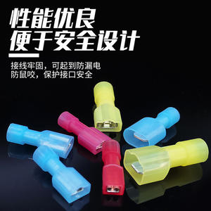 Bloques de Terminales Prensados en Frío, Puntas de Conector con Resorte Aisladas de Nylon, Conectores Automáticos Azules, Verdes y Rojos, Plástico Mo 161 - Product Image 5