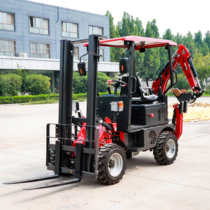 Minicargadora Multifunción de 1.5 Toneladas 4x4 con Horquilla Delantera y Excavadora Trasera, Pequeña <span class=keywords><strong>Retroexcavadora</strong></span> para Venta - Product Image 6