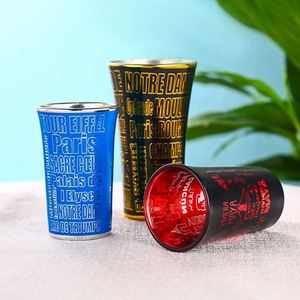 Verres à shot personnalisés de 55 ml (2 oz) en verre électroplaqué de haute qualité pour la vente en gros – Collection Souvenir de Voyage - Product Image 1