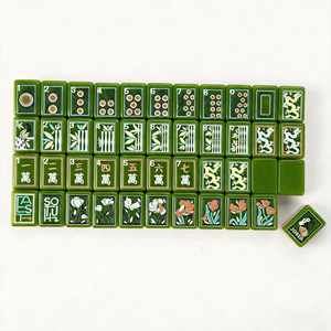 ไพ่มาจองอะคริลิคสีเขียวแบบอเมริกันพิมพ์ลายสไตล์แมรี่สุดหรูแบบกำหนดเองได้ สำหรับการสังสรรค์ในครอบครัวและการเล่นคาสิโน - Product Image 4
