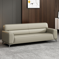 Ensemble de canapés de réception exécutifs - Canapé de bureau en cuir PU durable, structure en bois, design moderne, écologique pour la maison, le bureau et le salon