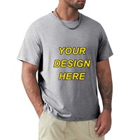 T-shirt en coton uni à col rond et manches courtes, basique, personnalisable avec photo, texte, logo, impression, design, vente en gros
