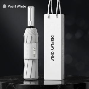 Sombrilla de Sol con Protección UV Automática, Modelo 2026, Apertura Rápida, Mango de Color Contrastante, Diseño de Tres Pliegues, Logotipo OEM - Product Image 2