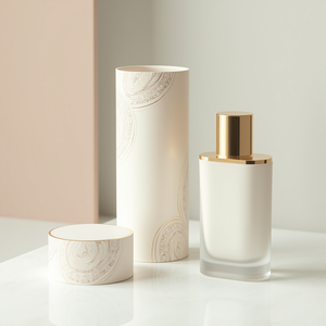 Tubo de papel kraft decorativo con lámina dorada para empaques de regalo de perfumes de lujo de alta gama - Product Image 6