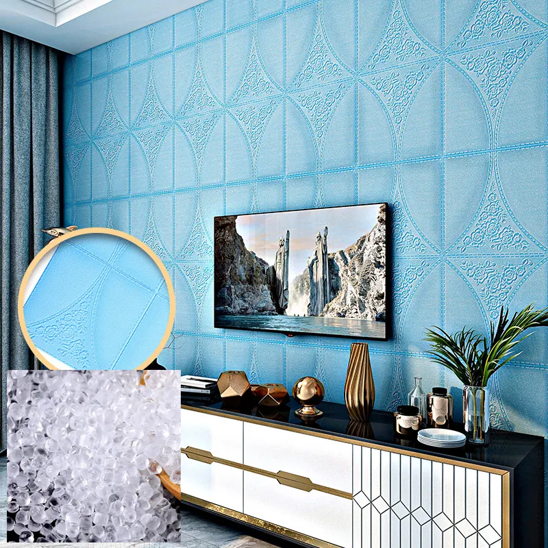 Panel de papel de pared decorativo para sala de estar/TV de alta calidad, panel de pared de PVC ignífugo, pegatina de pared 3D