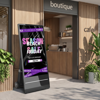 Écran tactile vidéo Vislat Poster 55 pouces rechargeable IP65, affichage numérique portable pour extérieur