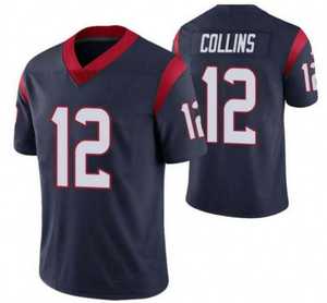 Nueva gran oferta de camisetas de fútbol americano cosidas 12 Nico Collins 18 Chris Conley 2 Mark 5 Tyrod - Product Image 1