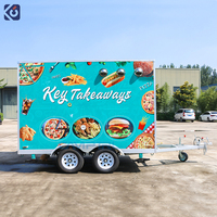 CAMPTRL Petite remorque alimentaire mobile Kebab Bbq Mini camion de nourriture entièrement équipé Cuisine mobile Camion de nourriture de rue Remorque de concession