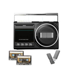 Reproductor de Casetes Retro Boombox con Bluetooth 5.1, Radio FM <span class=keywords><strong>AM</strong></span> SW, Grabadora Inalámbrica de Radio-casete, Grabación por USB/AUX, Sonido Estéreo Karaoke - Product Image 5