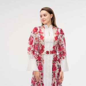 Vestidos Elegantes OEM con Cintura Media, Estampado y Corte Holgado para Mujer - Product Image 4