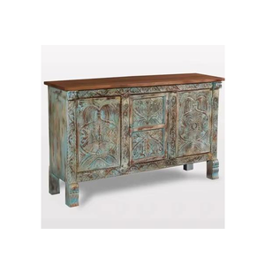 Consola de Comedor de Madera Maciza de Estilo Vintage con Detalles Maestróicamente Tallados y Acabado Pulido Suave que Ofrece Amplio Espacio de Almacenamiento - Product Image 5