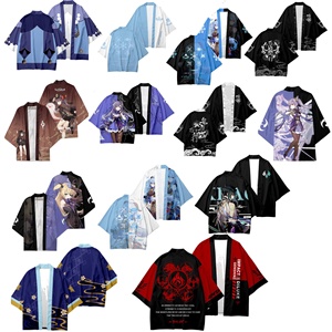 Nueva Camiseta de Genshin Impact <span class=keywords><strong>2022</strong></span>, Kimono Harajuku, Abrigo, Capa Tejida con Plumas, Cárdigan - Product Image 1