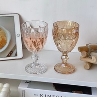 Ensemble de verrerie transparente de style nordique européen, gobelet à vin vintage pour flûte, verre à brandy, fait main, compatible lave-vaisselle, pour mariage et fête