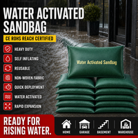 Sac de sable auto-gonflant réutilisable en tissu non tissé, certifié CE RoHS REACH, robuste, à déploiement rapide, activé par l'eau