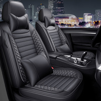 Vente en gros de housse universelle de siège de voiture en cuir coussin de siège à bordure complète pour toutes les saisons prix d'usine