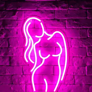 Matt Dropshipping Custom Girls Woman Lady Naked Body Art Led Neon Lights For Party Neon Sign Female Cartoon Sexy Girl