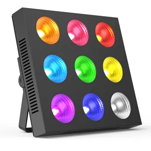 Lampu panggung Led Dot Dj disko Dmx, pencahayaan panggung profesional 9X12W Rgbw 4 dalam 1 kontrol suara piksel