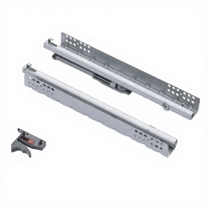 Modern Heavy-Duty Galvanized Undermount Slide System for Home Office Cabinets Drawers Smooth Ball Bearings 10kg <b>Load</b> - Product Image 2
