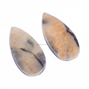 เพชรอัญมณีทรงหลวมทรงลูกแพร์เรียบเนียนทำด้วยมือสุดพิเศษสำหรับทำสร้อยข้อมืออัญมณี - Product Image 1