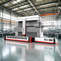 Tour vertical CNC à double colonne CK5225 haute précision, 3 axes, pour usinage intensif, contrôleur Fanuc, pièce usinée de 10000 mm
