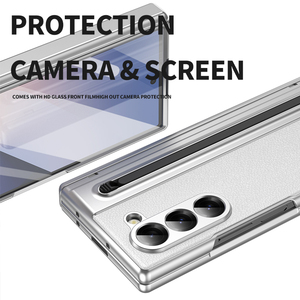 Chống vân tay ánh sáng trường hợp điện thoại cho Samsung <span class=keywords><strong>Galaxy</strong></span> Z gấp 6 5 4 3 bút khe cắm màu tinh khiết trường hợp điện thoại cho Samsung W25 cho gấp SE - Product Image 6