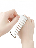Peigne Gua Sha multifonction en acier inoxydable, outil de grattage des méridiens pour stimuler le cuir chevelu, massage relaxant du visage et de la tête