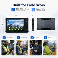 Tablette industrielle robuste 10,1 pouces IP68 étanche à la poussière et à l'eau Android 14 8+64 Go Octa Core RK3576 10000 mAh pour l'extérieur et la construction
