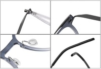Lunettes de luxe de marque en gros, style designer, montures en titane pour hommes, pour myopie