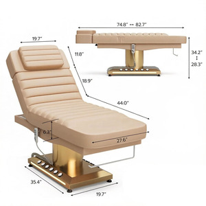 Cama de Masaje Eléctrica Cosmética con 3 Motores, Personalizable, de Cuero <span class=keywords><strong>y</strong></span> Acero Inoxidable, Silla de <span class=keywords><strong>Belleza</strong></span>, Cama de Masaje Eléctrica - Product Image 6
